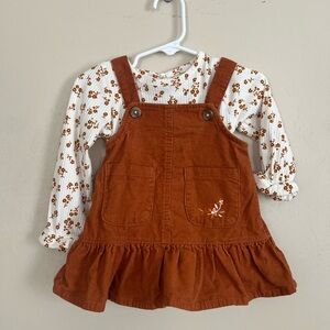 Baby Brown Corduroy Overall Dress